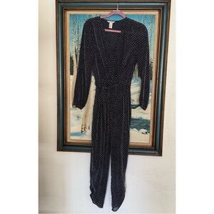 Blue and white jumpsuit